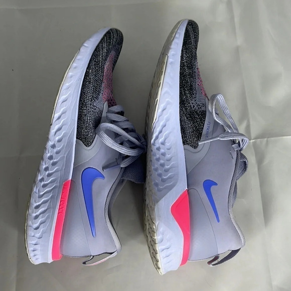 NIKE Odyssey React 2 Flyknit React Running Shoe Purple Lightweight Sneaker 6 - Picture 4 of 13